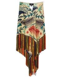 Etro - X Tabby Booth Silk Cover-Up Pareo With Fringing And Placed Print - Lyst