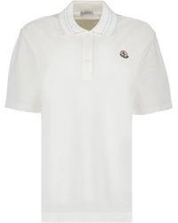 Moncler - Logo Patch Short-Sleeved Polo Shirt - Lyst