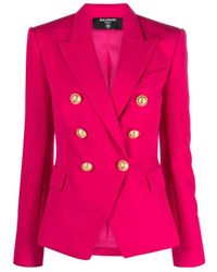 Balmain - Double-Breasted Wool Blazer - Lyst