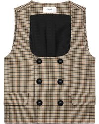 Celine - Double-Breasted Vest - Lyst
