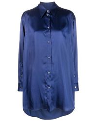 MM6 by Maison Margiela - Cut-Out Detailed Satin Shirt - Lyst