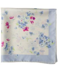 Prada - Printed Silk Twill Scarf, 55 X 55 Cm - Lyst