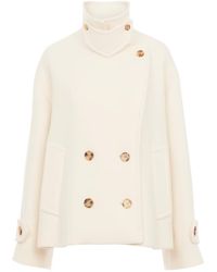 Chloé - Chloé Double-Breasted Buttoned Coat - Lyst