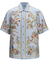 Etro - Oversized Flora Fauna Print Shirt - Lyst