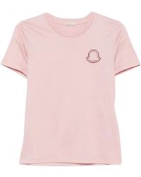 Moncler - Crew Neck Short-Sleeved T-Shirt - Lyst