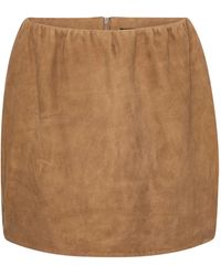 ROTATE BIRGER CHRISTENSEN - Suede Mini Skirt - Lyst