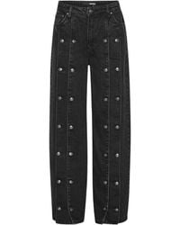 ROTATE BIRGER CHRISTENSEN - Button-Detail Wide Jeans - Lyst