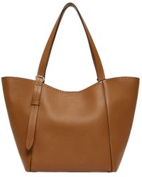 Max Mara - Large Leather Tote Bag - Lyst