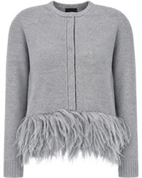 Fabiana Filippi - Feather-Trimmed Cardigan - Lyst
