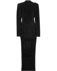 Balmain - Button-Embellished Long-Sleeve Dress - Lyst