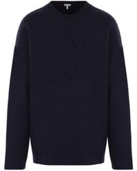 Loewe - Logo Detailed Crewneck Jumper - Lyst