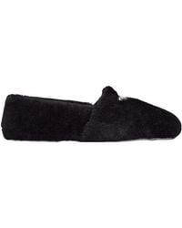 Prada - Shearling Sabots - Lyst