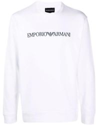 Emporio Armani - Logo Cotton Sweatshirt - Lyst