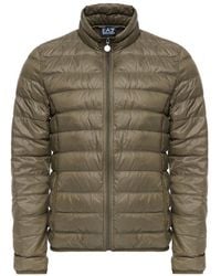 EA7 - Logo Quilted Down Jacket - Lyst