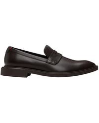 BOSS - Penny-Trimmed Loafers - Lyst