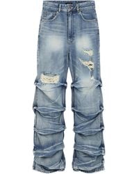 we11done - Denim Trousers With Belt Loops - Lyst
