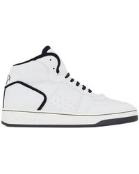 Saint Laurent - Sl/80 Mid-Top Sneakers - Lyst