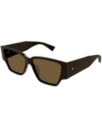 Bottega Veneta - Eyewear Rectangle Frame Sunglasses - Lyst