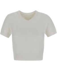 Maison Margiela - V-Neck Knit Top - Lyst