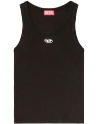 DIESEL - Logo Cotton Tank Top - Lyst