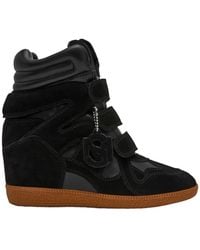 Steve Madden - Mavis Suede Wedge Trainers - Lyst