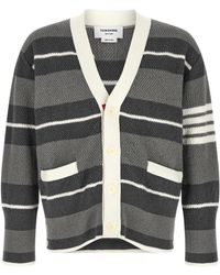 Thom Browne - Striped Cardigan - Lyst
