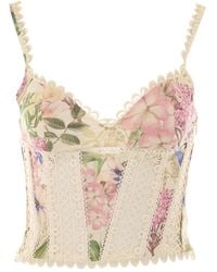 Charo Ruiz - Ibiza Poppy Lace Trim Crop Top - Lyst
