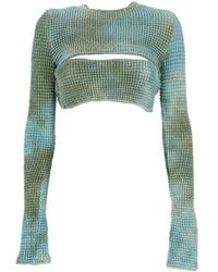 Off-White c/o Virgil Abloh - Double Cut-Out Long-Sleeved Top - Lyst