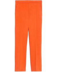 Max Mara - Side Zipper Wool Casual Pants - Lyst