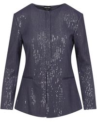 Giorgio Armani - Embellished Lonh-Sleeve Jacket - Lyst