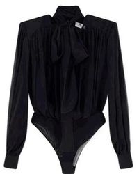 Elisabetta Franchi - Georgette Sash Bodysuit - Lyst