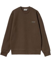 Carhartt - Script-Embroidered Crewneck Sweatshirt - Lyst