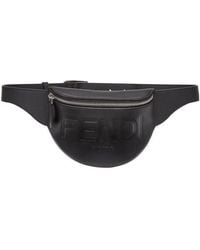 Fendi - Debossed-Logo Small Belt Bag - Lyst