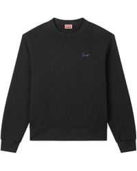 KENZO - Logo Embroidered Crewneck Sweatshirt - Lyst