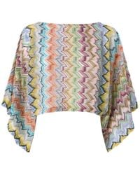 Missoni - Zig Zag Patterned Cropped Beach Top - Lyst