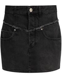 Isabel Marant - Narjis High Waist Denim Mini Skirt - Lyst