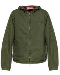 DIESEL - J Stitch Logo Embroidered Hooded Jacket - Lyst