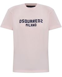 DSquared² - Logo Printed Crewneck T-Shirt - Lyst