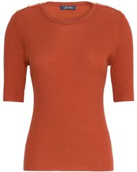 Max Mara - Riviera Ribbed Knitted Top - Lyst