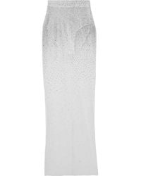Alex Perry - Crystal-Embellished Mesh Maxi Skirt - Lyst