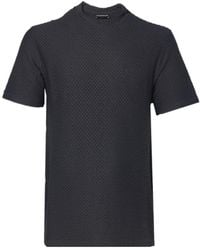 Emporio Armani - Embossed Two-Way Stretch Jersey T-Shirt - Lyst