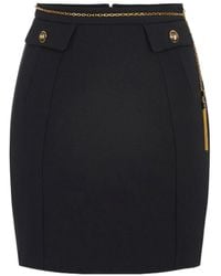 Elisabetta Franchi - Chain Embellished Mini Skirt - Lyst