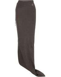 Rick Owens - Moncler Appliquéd Cotton-Jersey Maxi Skirt - Lyst