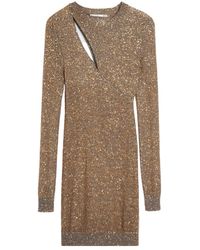 Stella McCartney - Sequin Knitted Mini Dress - Lyst