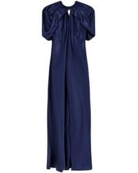 Alberta Ferretti - Cape-Sleeve Evening Dress - Lyst