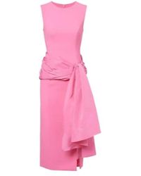Carolina Herrera - Silk-Trimmed Crêpe Cocktail Dress - Lyst