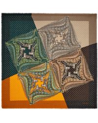 Ferragamo - Madras Print Cashmere Stole - Lyst