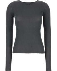 Miu Miu - Logo-Patch Ribbed Top - Lyst