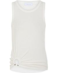 Rabanne - Asymmetric Gathered-Detail Tank Top - Lyst