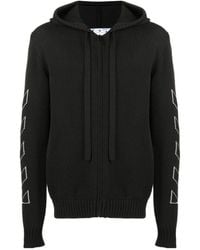 Off-White c/o Virgil Abloh - Hooded Long-Sleeve Sweater - Lyst